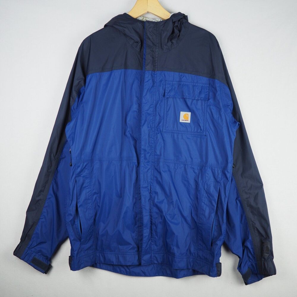 Carhartt Storm Defender Packable Waterproof Vented Jacket Mens M Blue